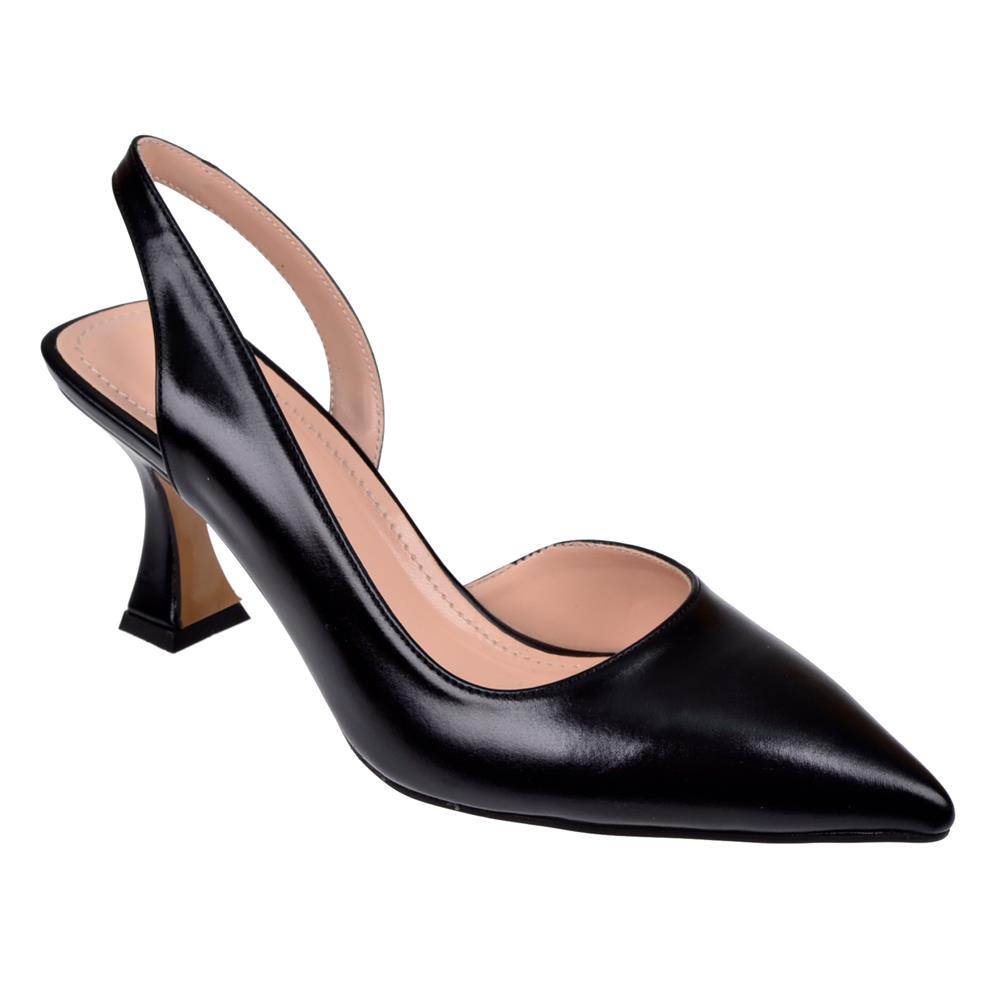 Pullman Saten Kadın Topuklu Ayakkabı PL-3100   SİYAH CİLT