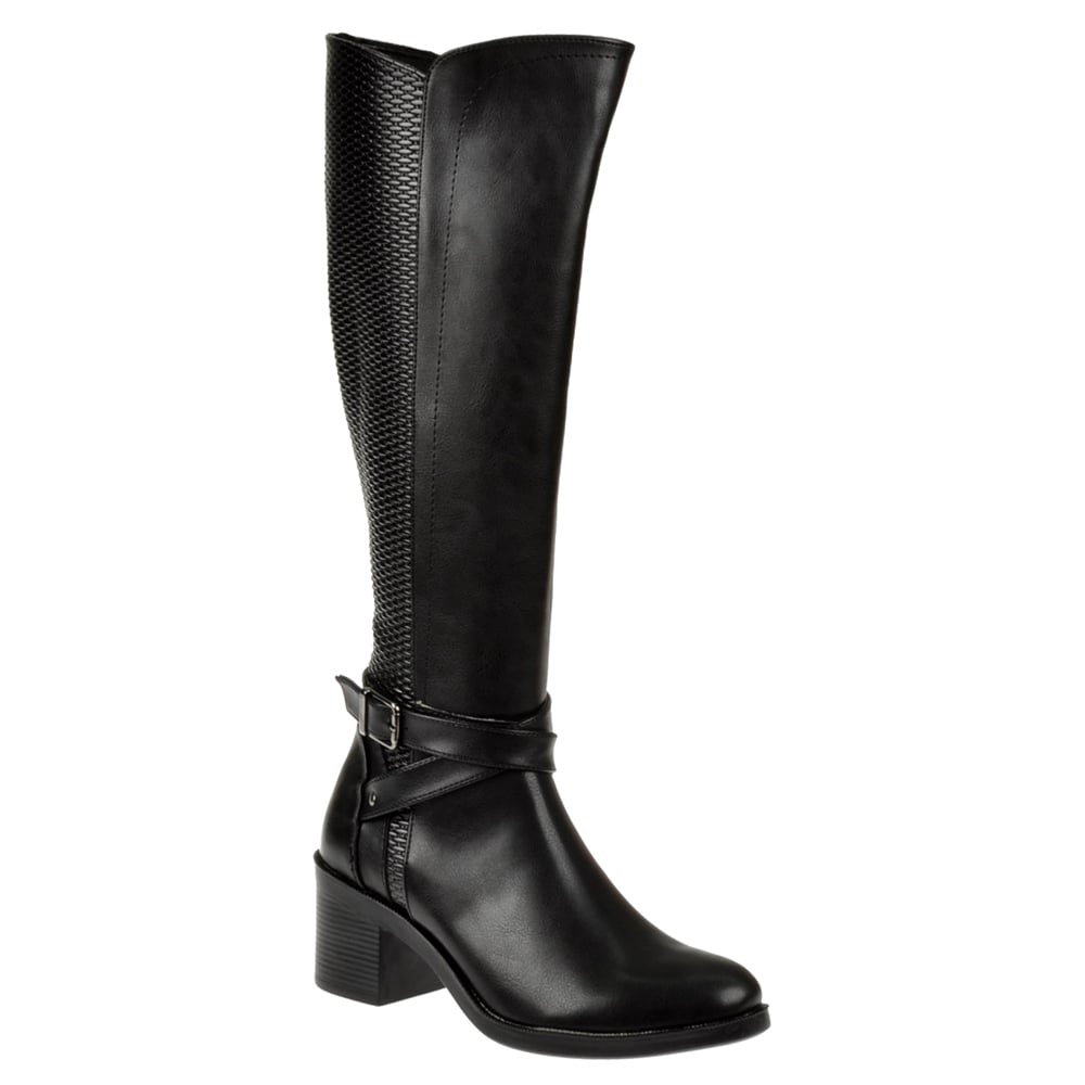 Pullman Topuklu Kadın Çizme SMS-4210   SİYAH