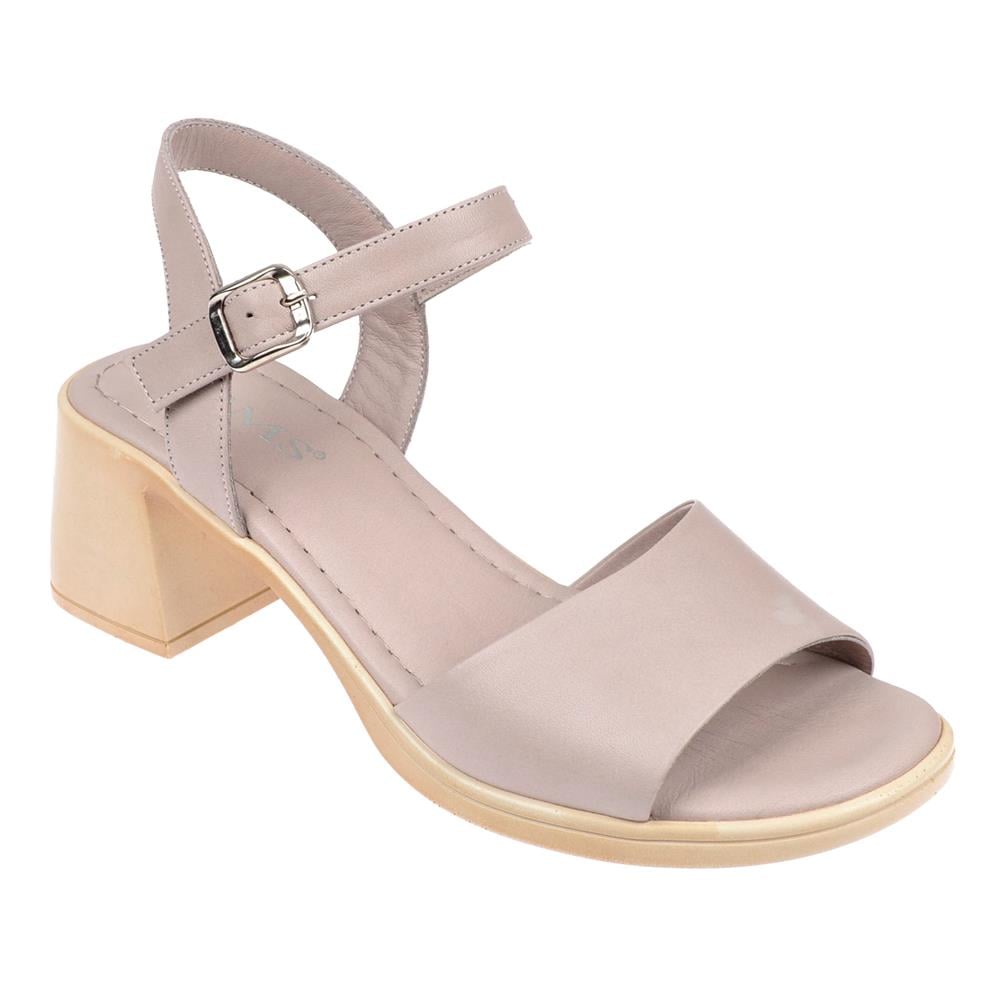 Sms Hakiki Deri Kadın Sandalet SMS-1454   TAŞ