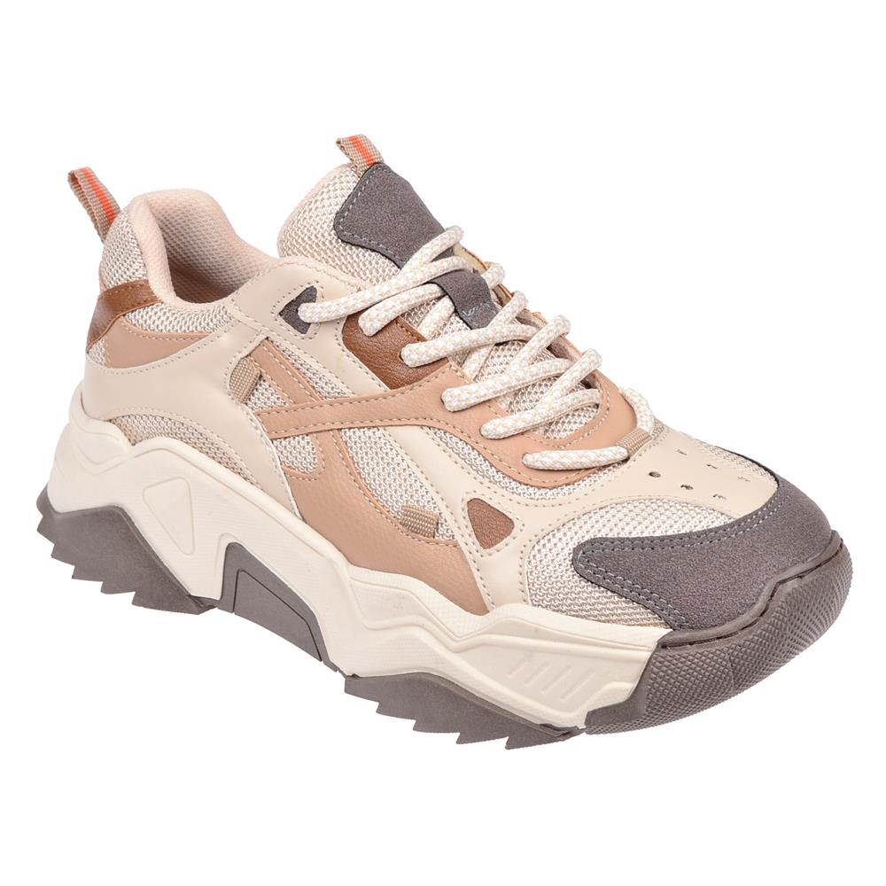 Sms Kadın Spor Ayakkabı Sneaker SMS-65137   BEJ KAHVE