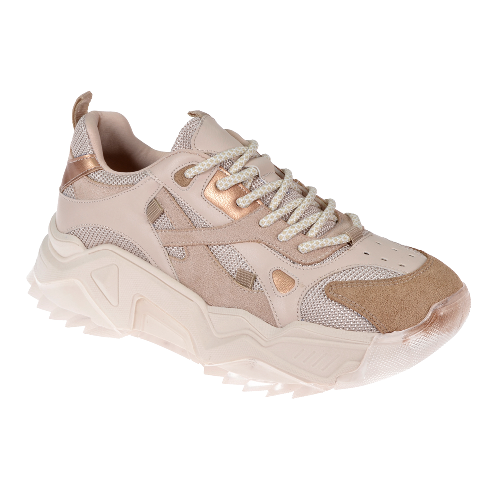 Sms Kadın Spor Ayakkabı Sneaker SMS-65137 BEJ