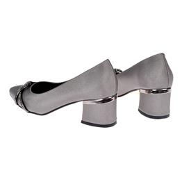 Beety Taşlı Saten Kadın Topuklu Ayakkabı BEE-2006   PLATİN SATEN
