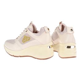 Pullman Dolgu Taban Kadın Spor Ayakkabı Sneaker  SMS-62158   BEJ