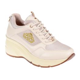 Pullman Dolgu Taban Kadın Spor Ayakkabı Sneaker  SMS-62158   BEJ