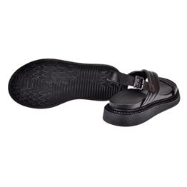 Pullman Hakiki Deri Comfort Kadın Sandalet MX-305   SİYAH