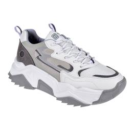 Pullman Kadın Spor Ayakkabı Sneaker SMS-65100   BEYAZ GRİ