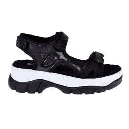 Pullman Taş Detaylı Comfort Kadın Sandalet SMS-4740TAŞ   SİYAH TAŞLI