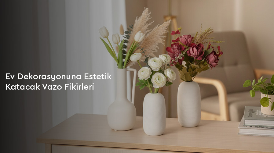 Ev Dekorasyonuna Estetik Katacak Vazo Fikirleri