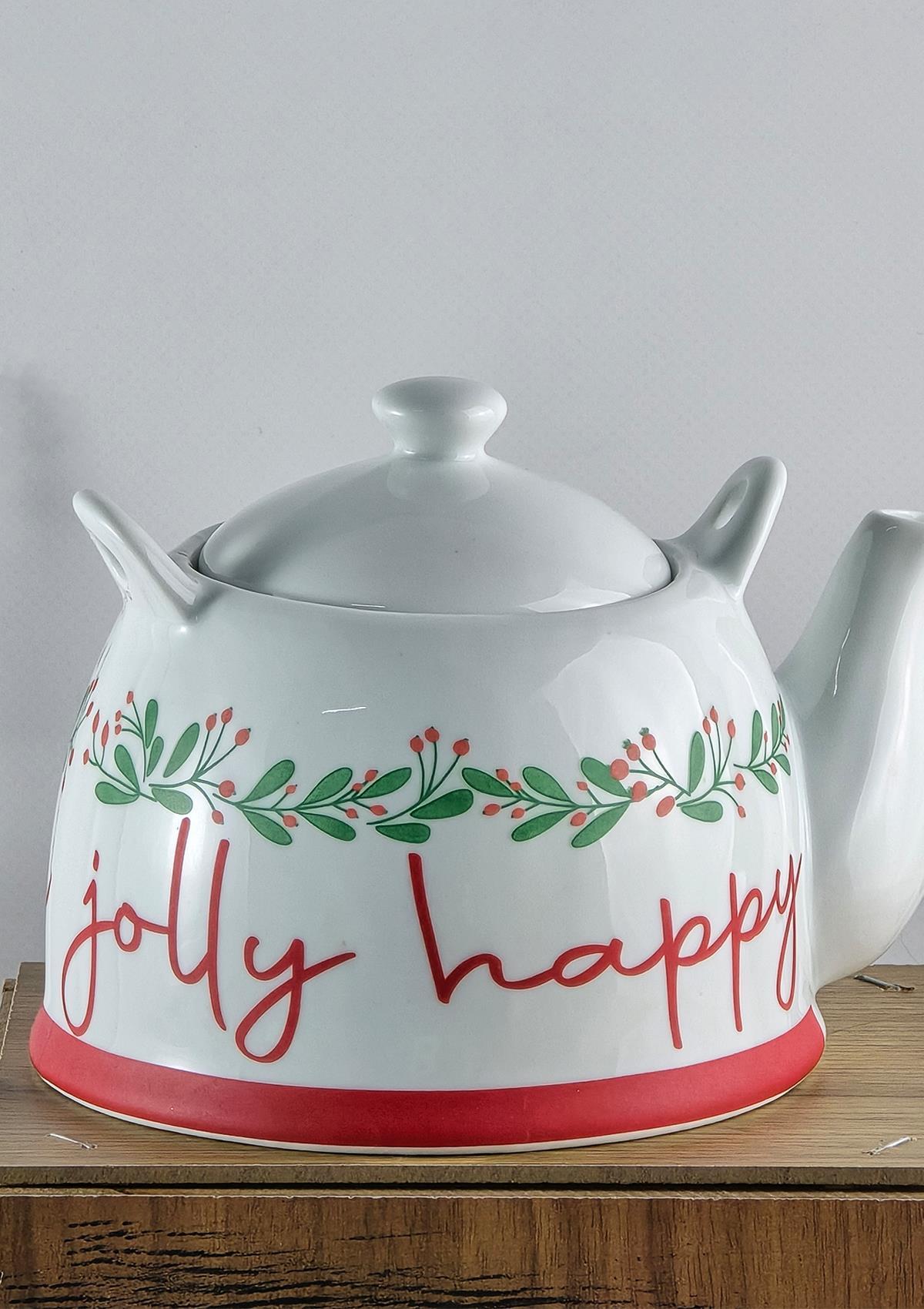 Enjoy Porselen Demlik - Hasır Saplı Çay Demliği - Üstten Saplı Demlik - 1 Litre