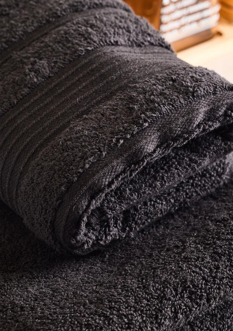 Towy Black 100% Pamuk 3lü Banyo Havlusu Seti