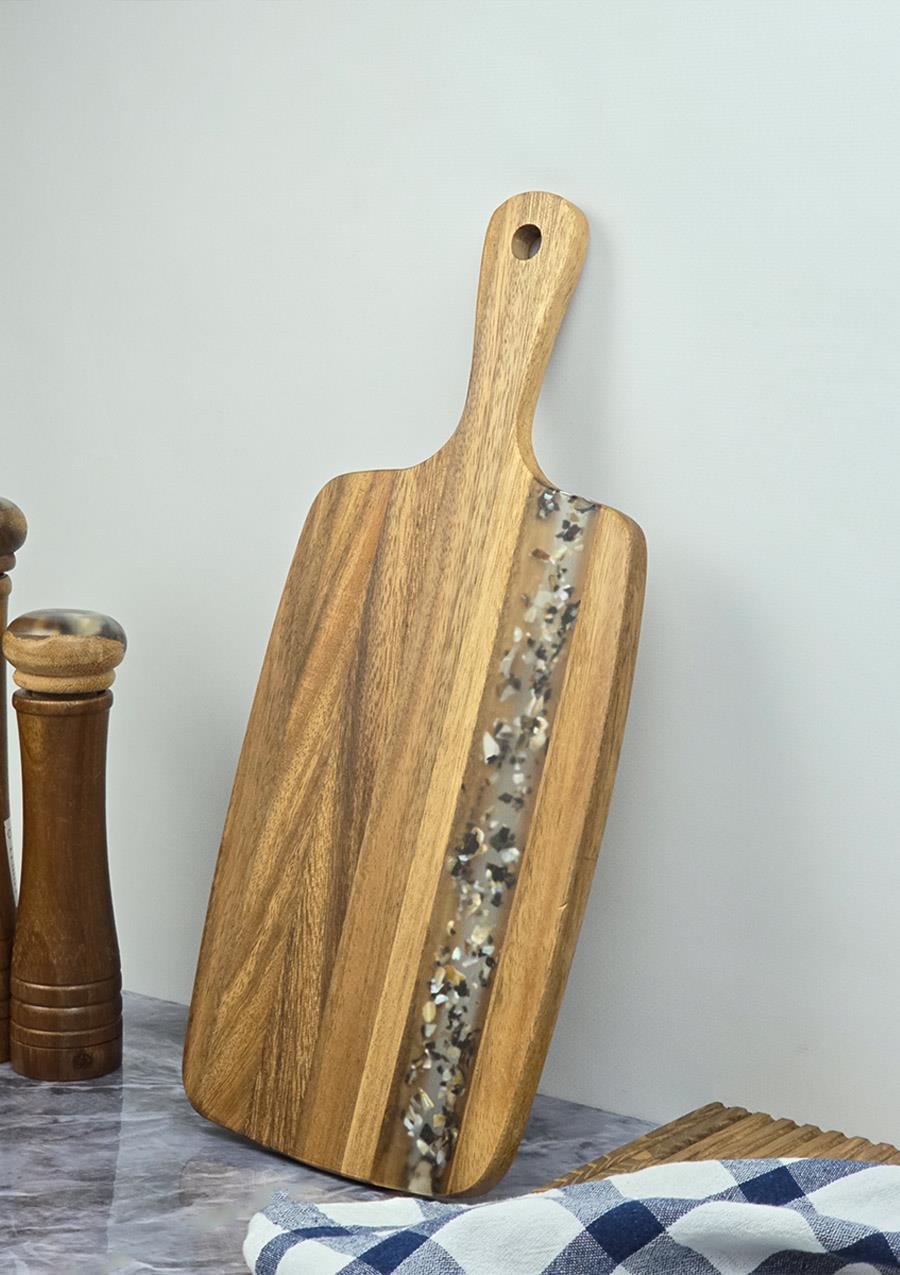 Akasya Kesme Tahtası - Dikdörtgen Kesim Tahtası - 40 CM