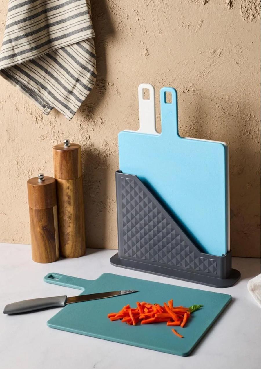 Brice 4 Parça Standlı Kesme Tahtası Set