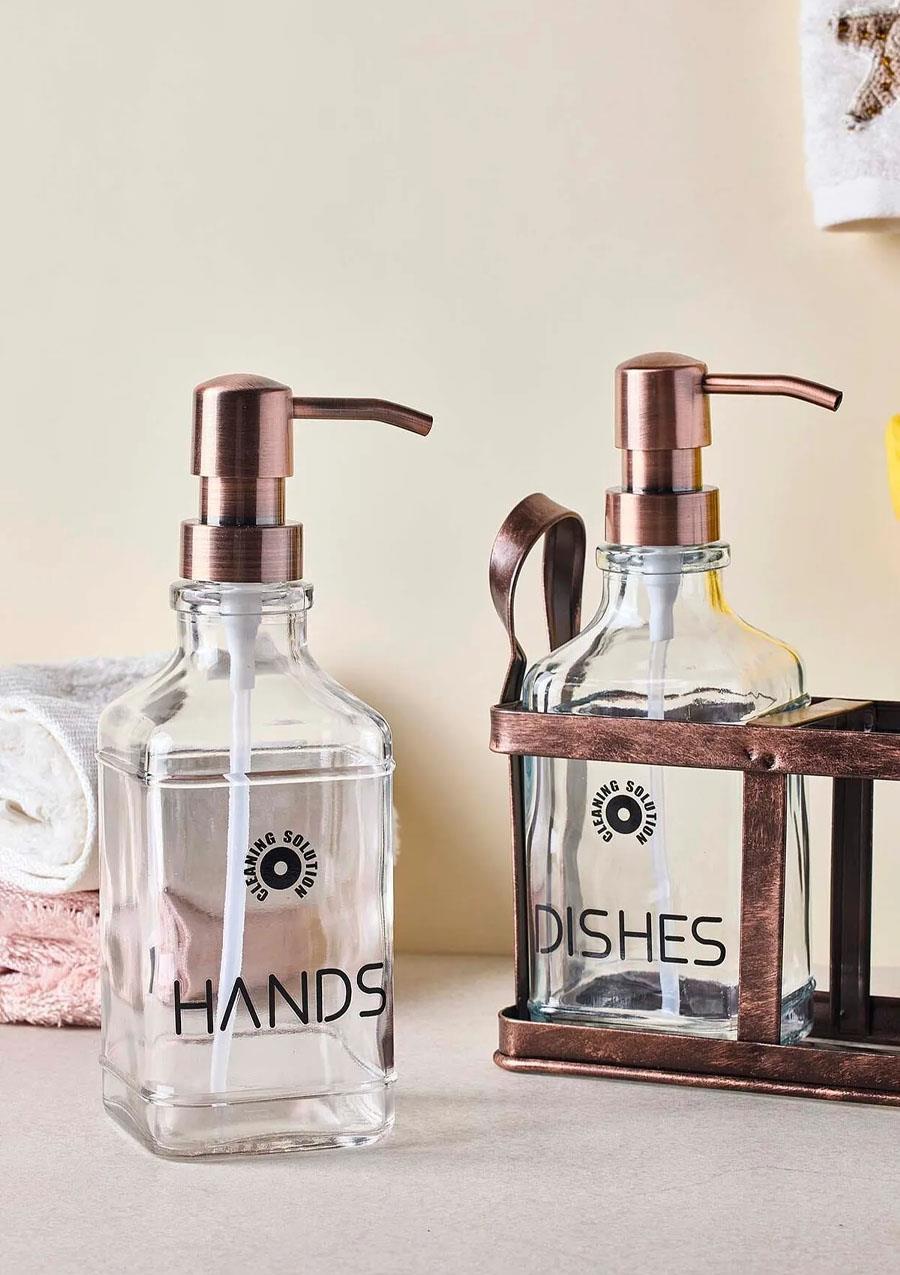 Rame Sıvı Sabunluk Seti - Retro Görünümlü - 2x500 ML