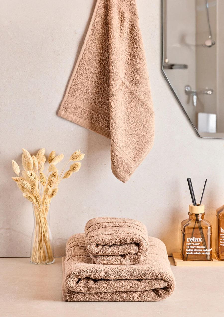 Towy Beige 100% Pamuk 3lü Banyo Havlusu Seti