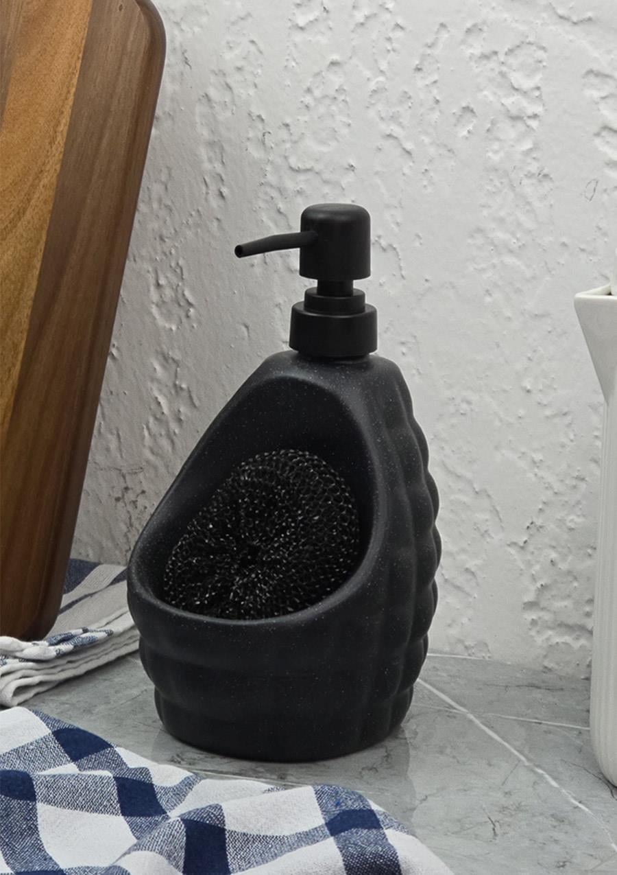 Taş Desenli Sıvı Sabunluk - Sünger Hazneli Mutfak Sabunluğu - 700 ML -  Baklava Desen