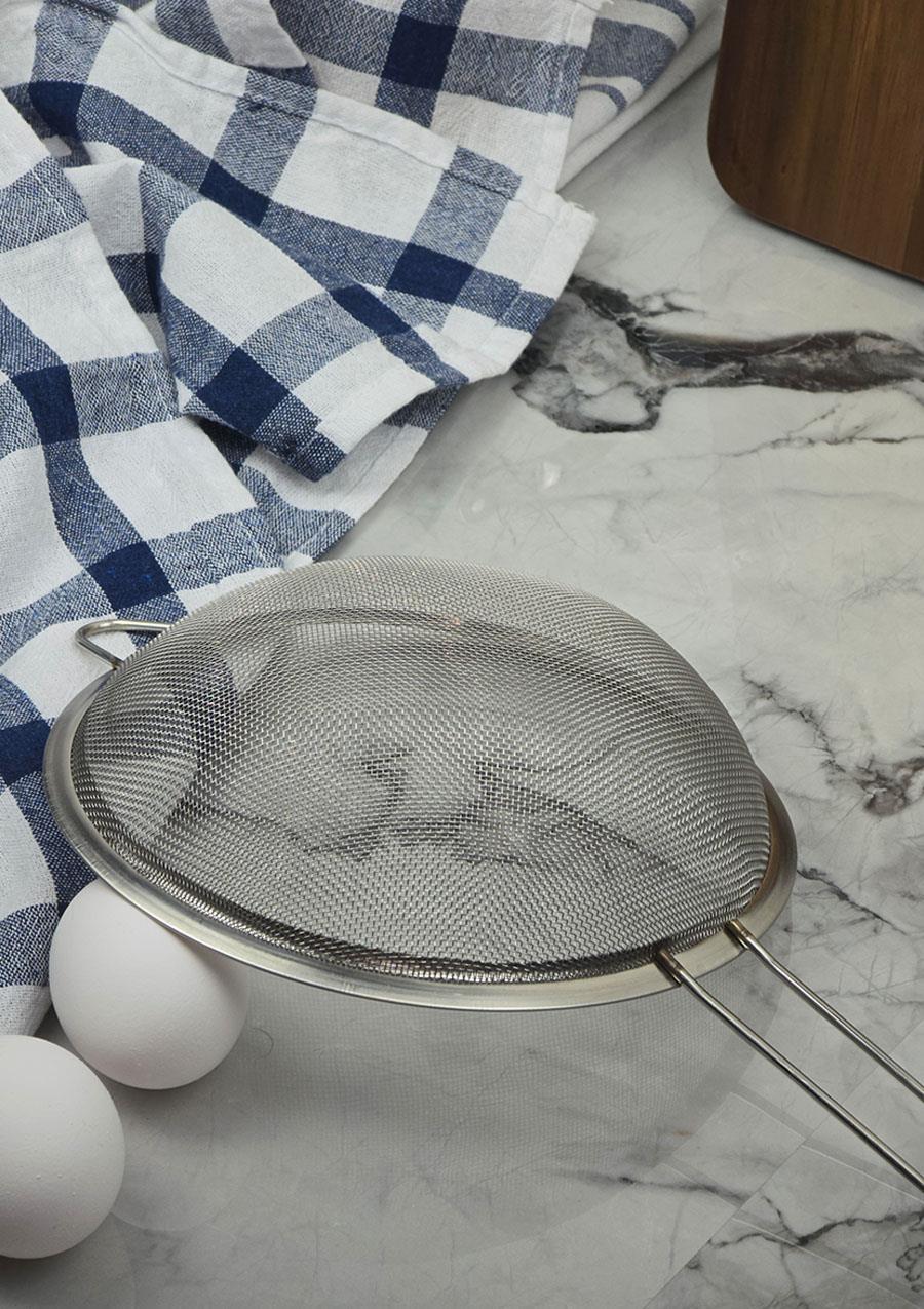 Paslanmaz Mutfak Süzgeç - Sebze Makarna Süzgeci - 18 CM