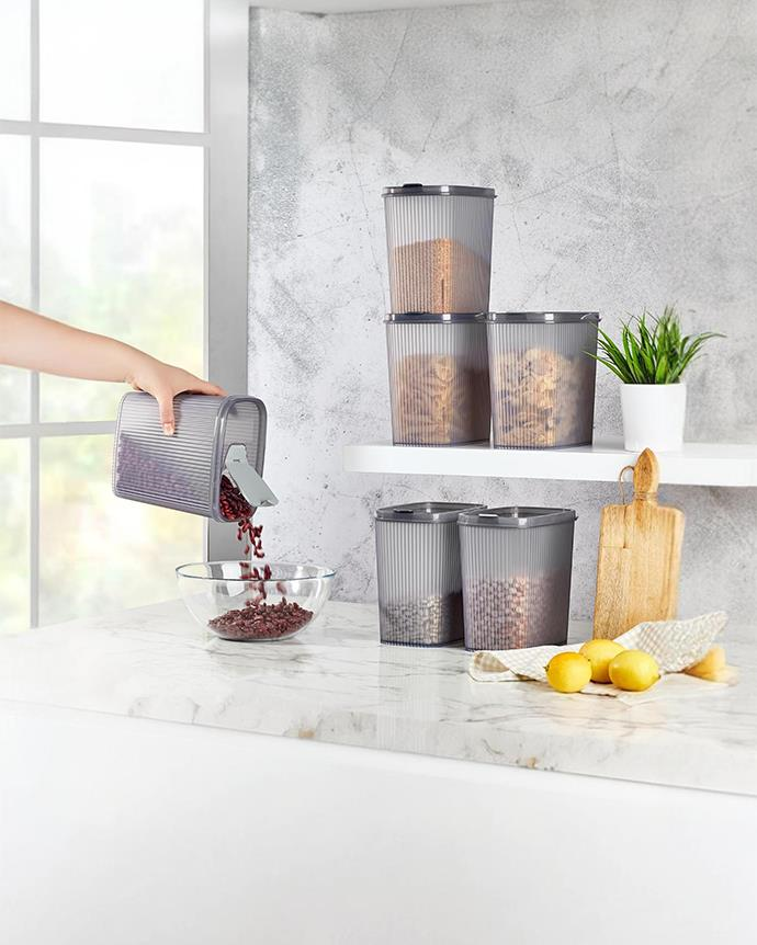 4lü Erzak Kabı, Saklama Kabı Seti - Plastik Erzak Kabı Takımı - 2.5 Litre, 4 Litre