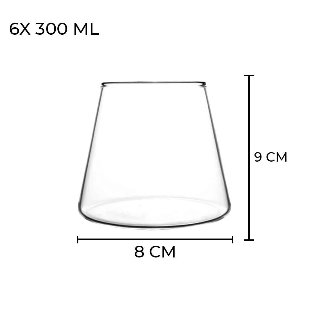 Magnolia Kasesi - 6lı Cam Tatlı Kasesi Bardak Takımı - 6x300 ML
