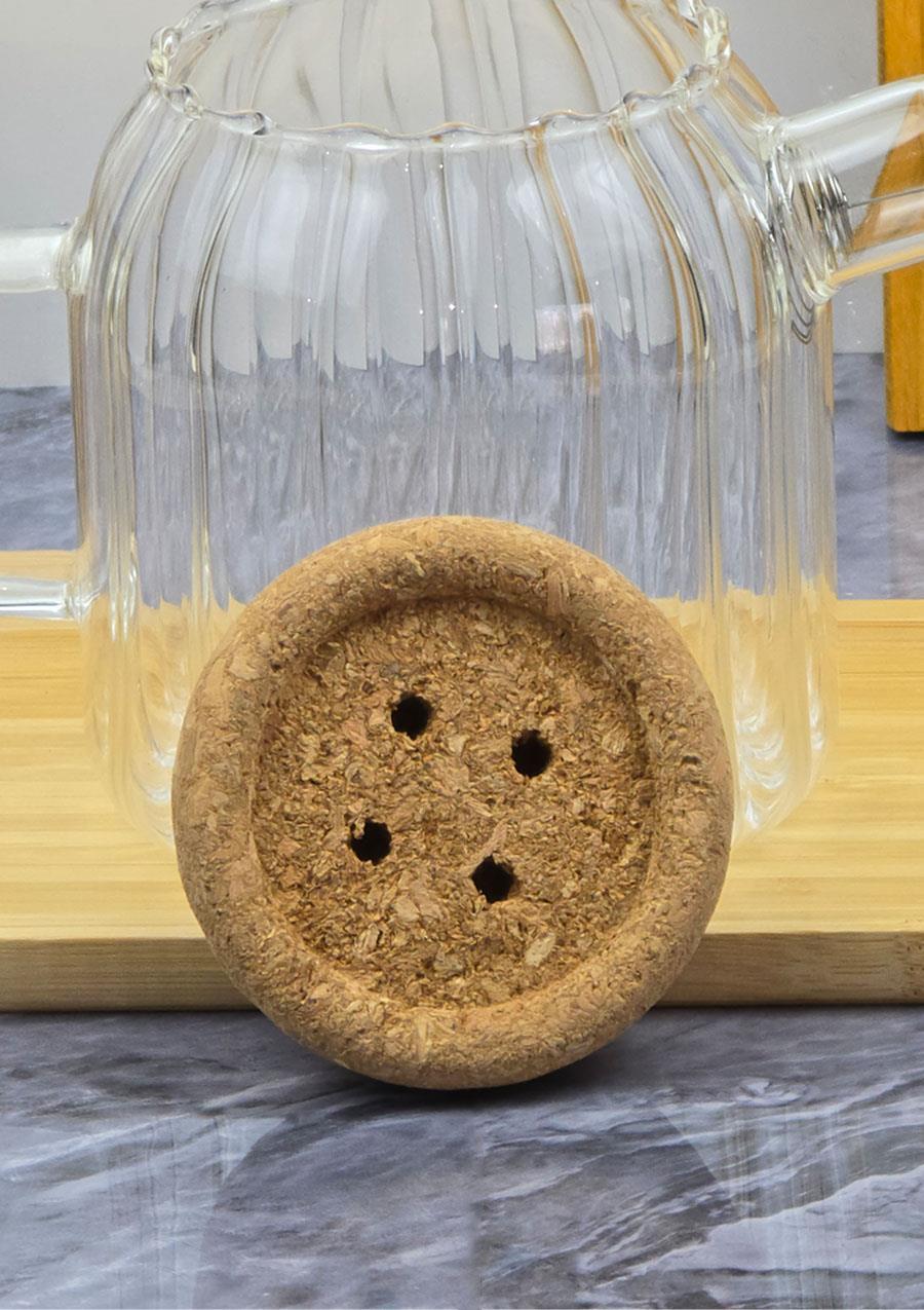Ecolis Cam Yağdanlık Takımı - Mantar Kapaklı Yağlık Takımı - 2x750 ML
