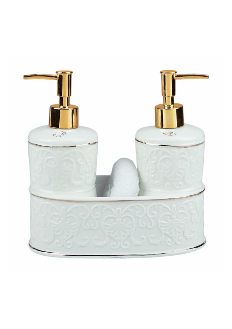 Mundo Porselen Sıvı Sabunluk Seti - 2x300 ML