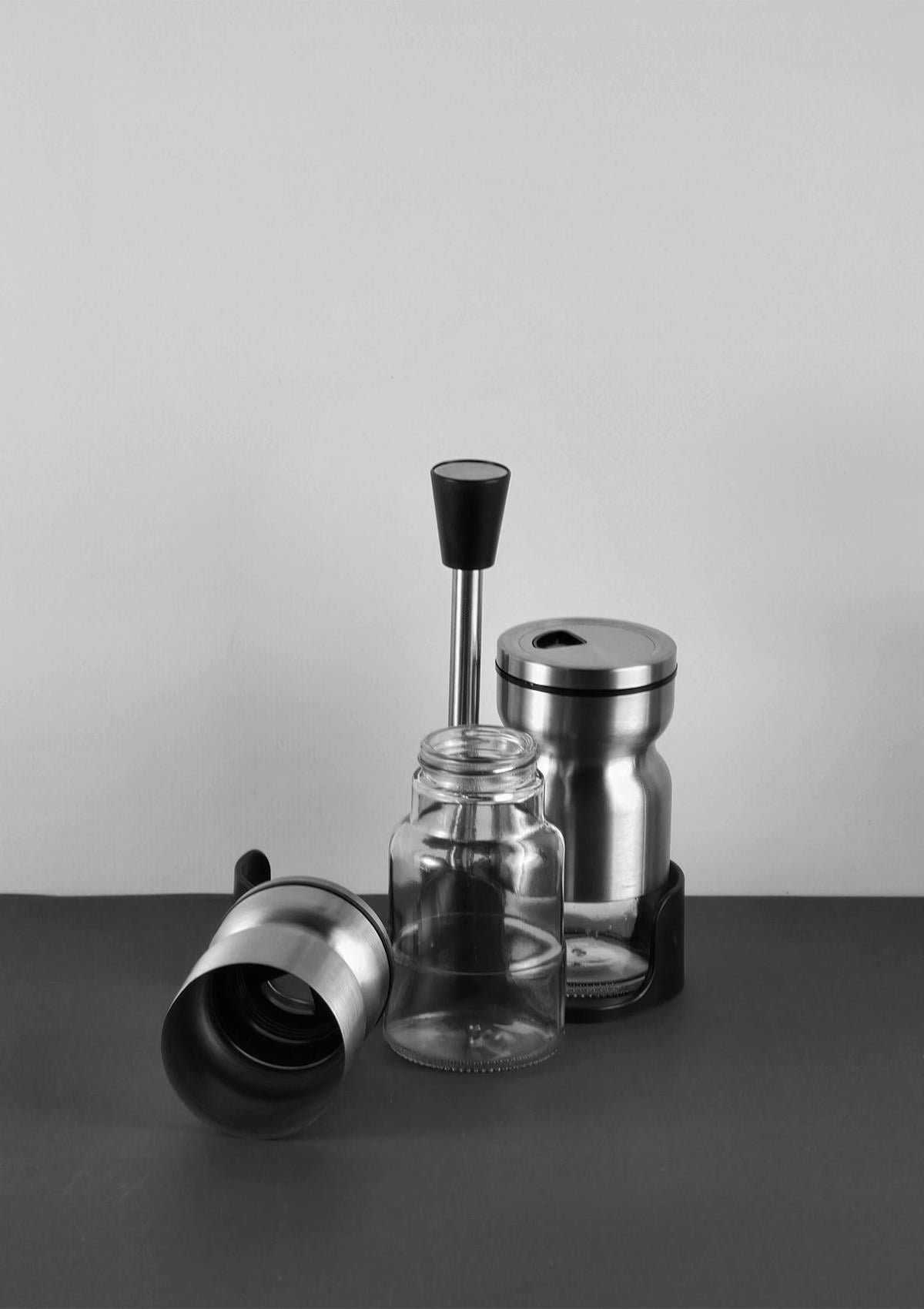 Paslanmaz Çelik Korumalı Tuzluk Seti - Stantlı 2li Tuzluk Takımı - 125 ML