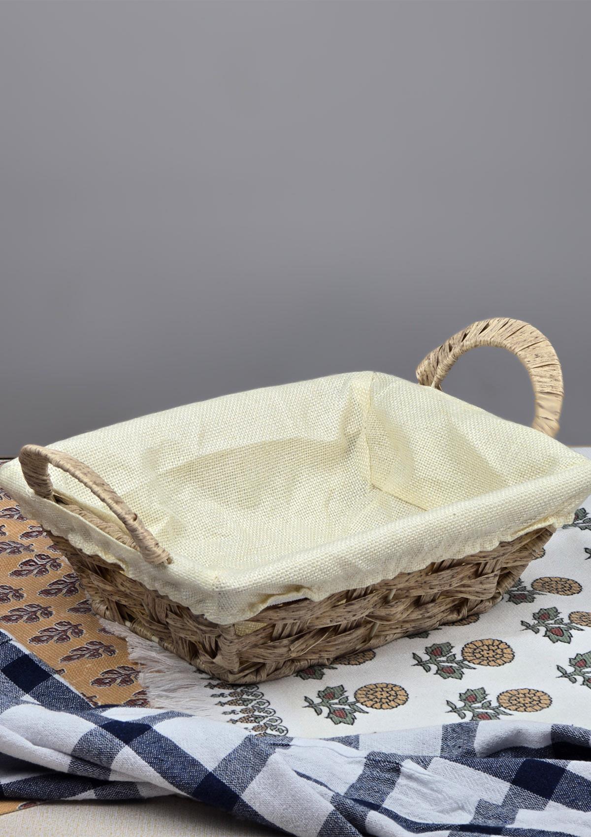 Hasır Ekmek Sepeti - Sofra Ekmek Selesi   - Ekmek Koyma Sepeti - Krem Ekmeklik