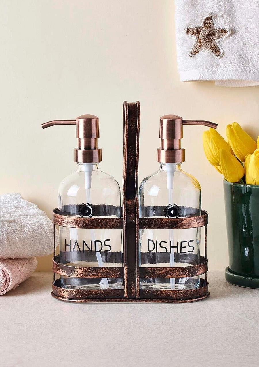 Rame Sıvı Sabunluk Seti - 2x500 ML Yuvarlak