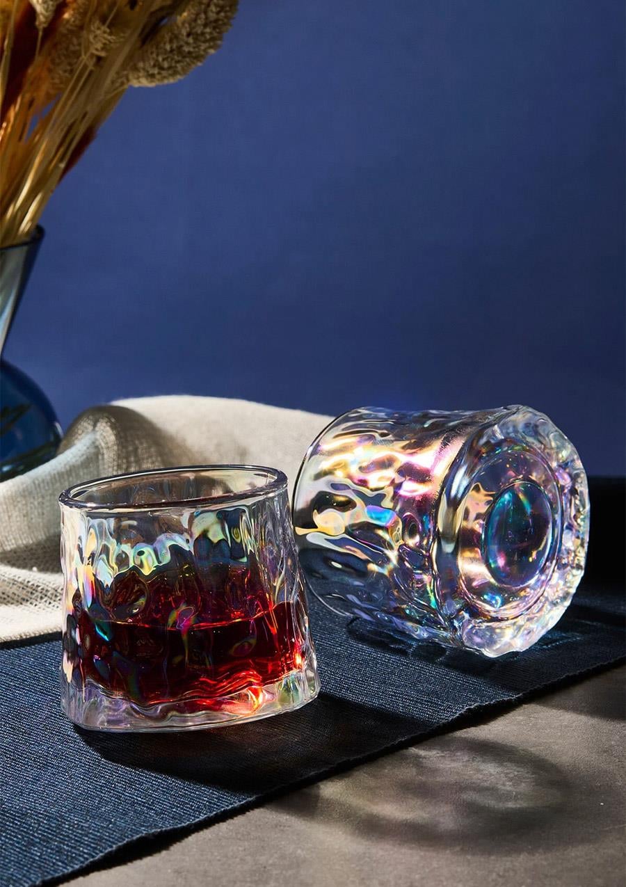 Greta Luster 360 Derece Dönen Cam Bardak 2li Set 160ml