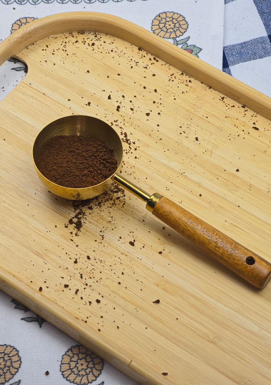 Ahşap Saplı Gold Ölçü Kaşığı - Kahve Ölçüm Kaşığı - 60 ML