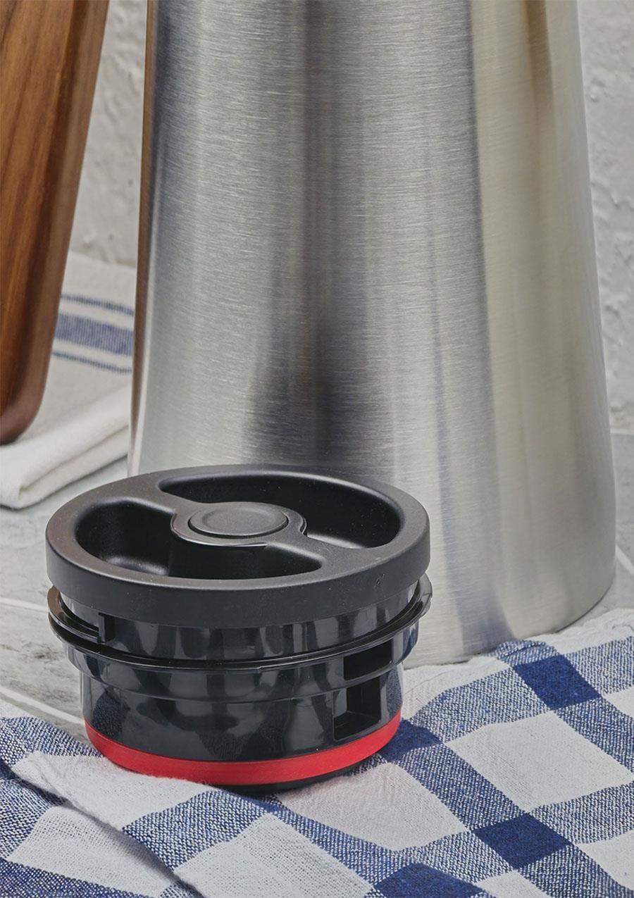 Bambu Saplı Çelik Termos - Bambu Saplı Çay Termosu - 2 Litre