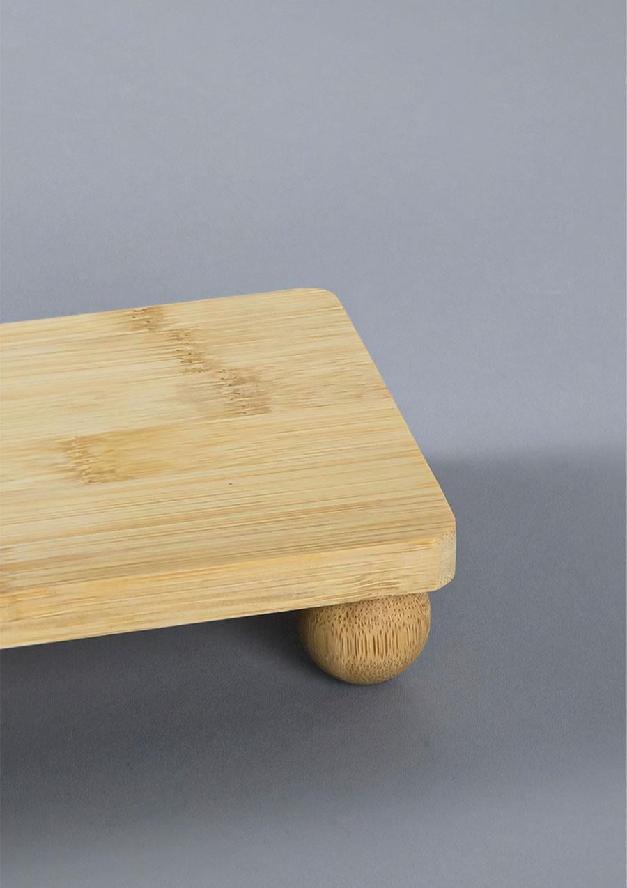 Misket Ayaklı Ahşap Sunumluk - 21x12 CM