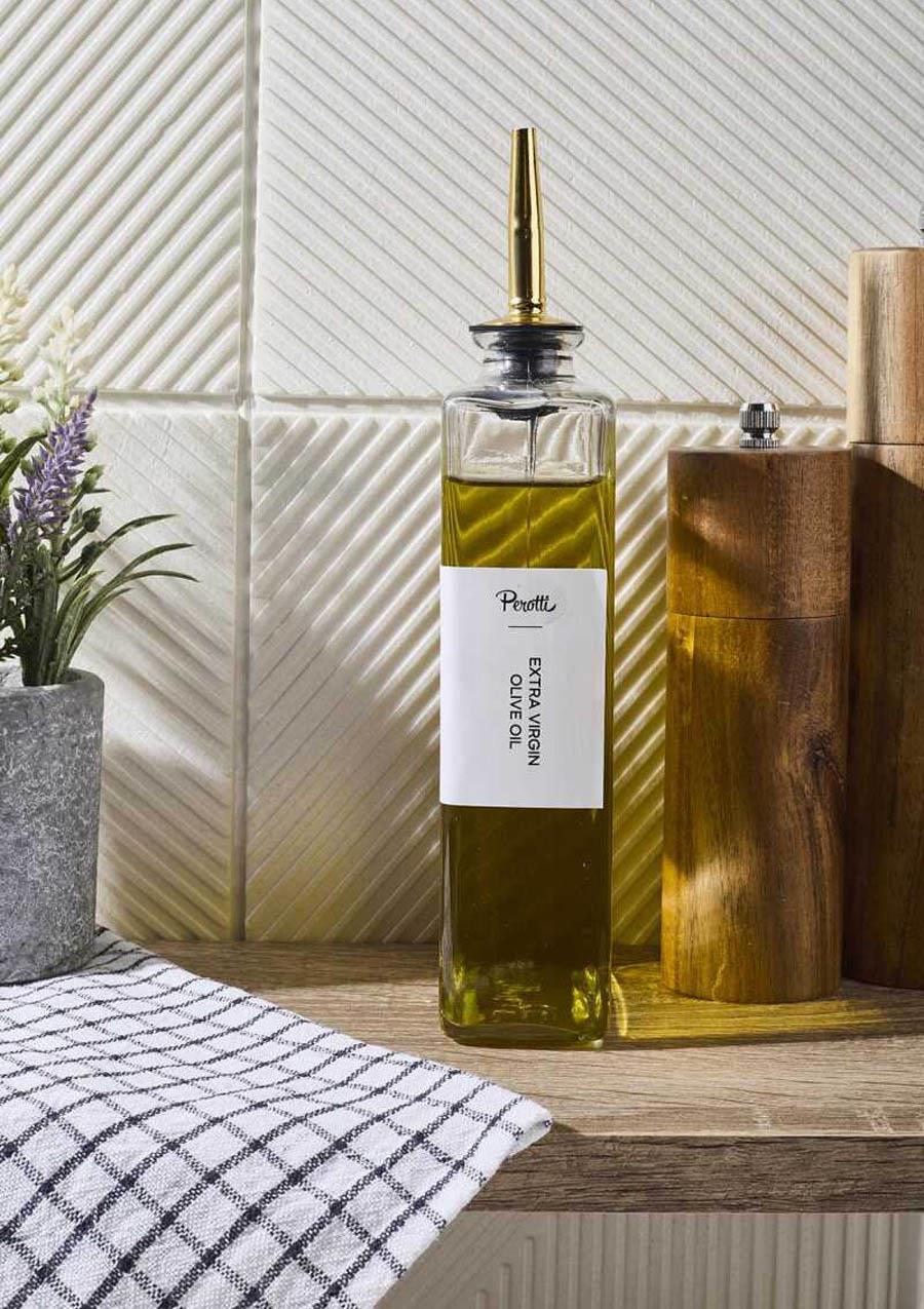 Cam Yağdanlık - Sosluk, Sirkelik - Gold Başlık - 500 ML