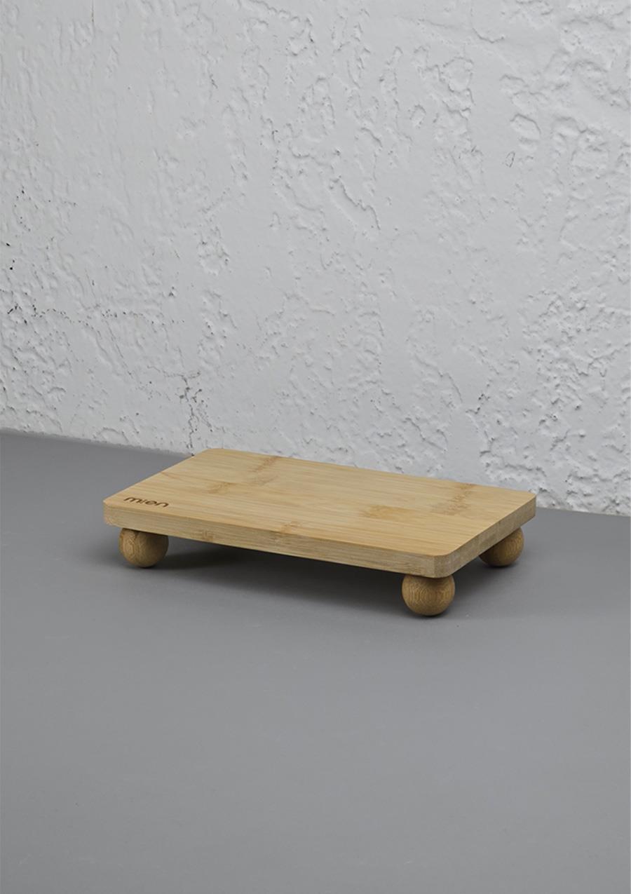 Misket Ayaklı Ahşap Sunumluk - 21x12 CM