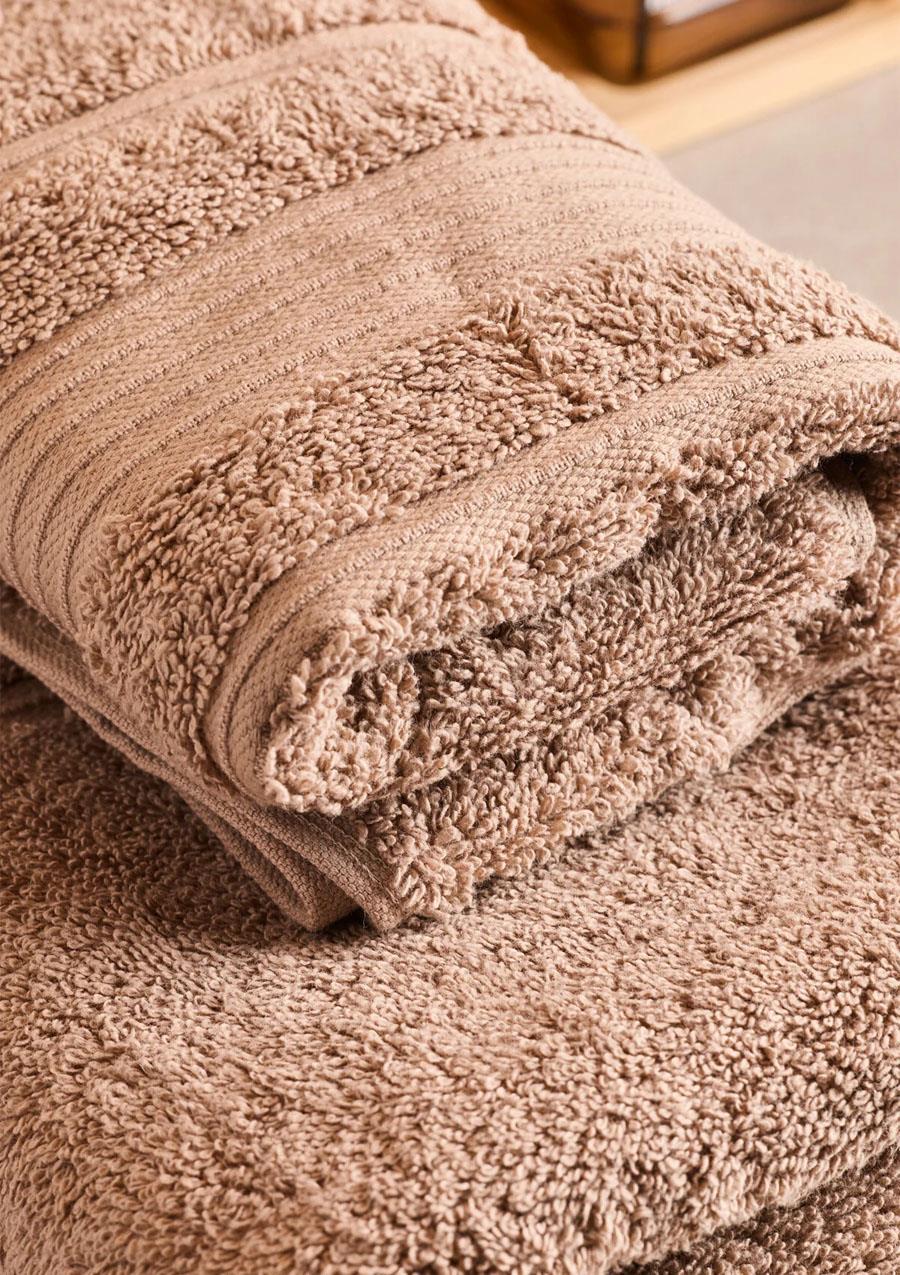 Towy Beige 100% Pamuk 3lü Banyo Havlusu Seti