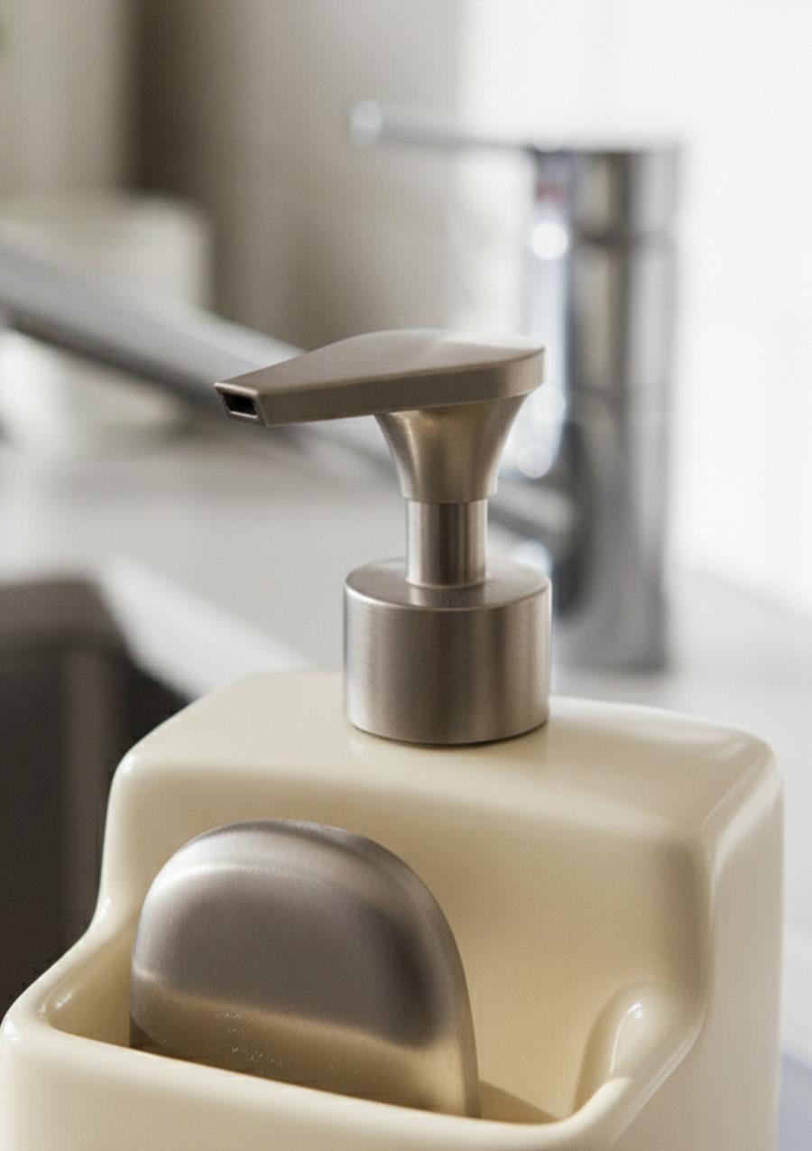 Ashton Beige Porselen Sıvı Sabunluk 500 ml