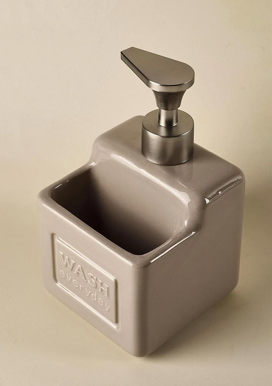 Ashton Taupe Porselen Sıvı Sabunluk 500 ml