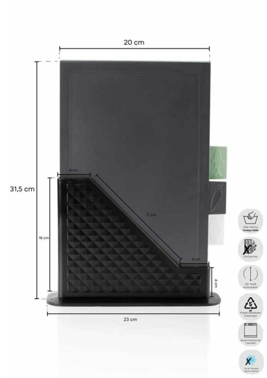 Forest 4 Parça Standlı Kesme Tahtası Set