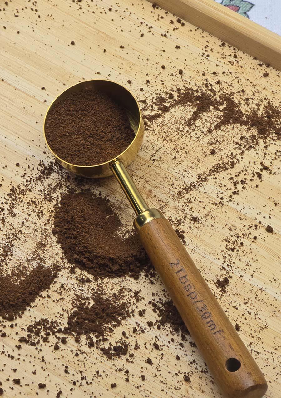 Ahşap Saplı Gold Ölçü Kaşığı - Kahve Ölçüm Kaşığı - 30 ML