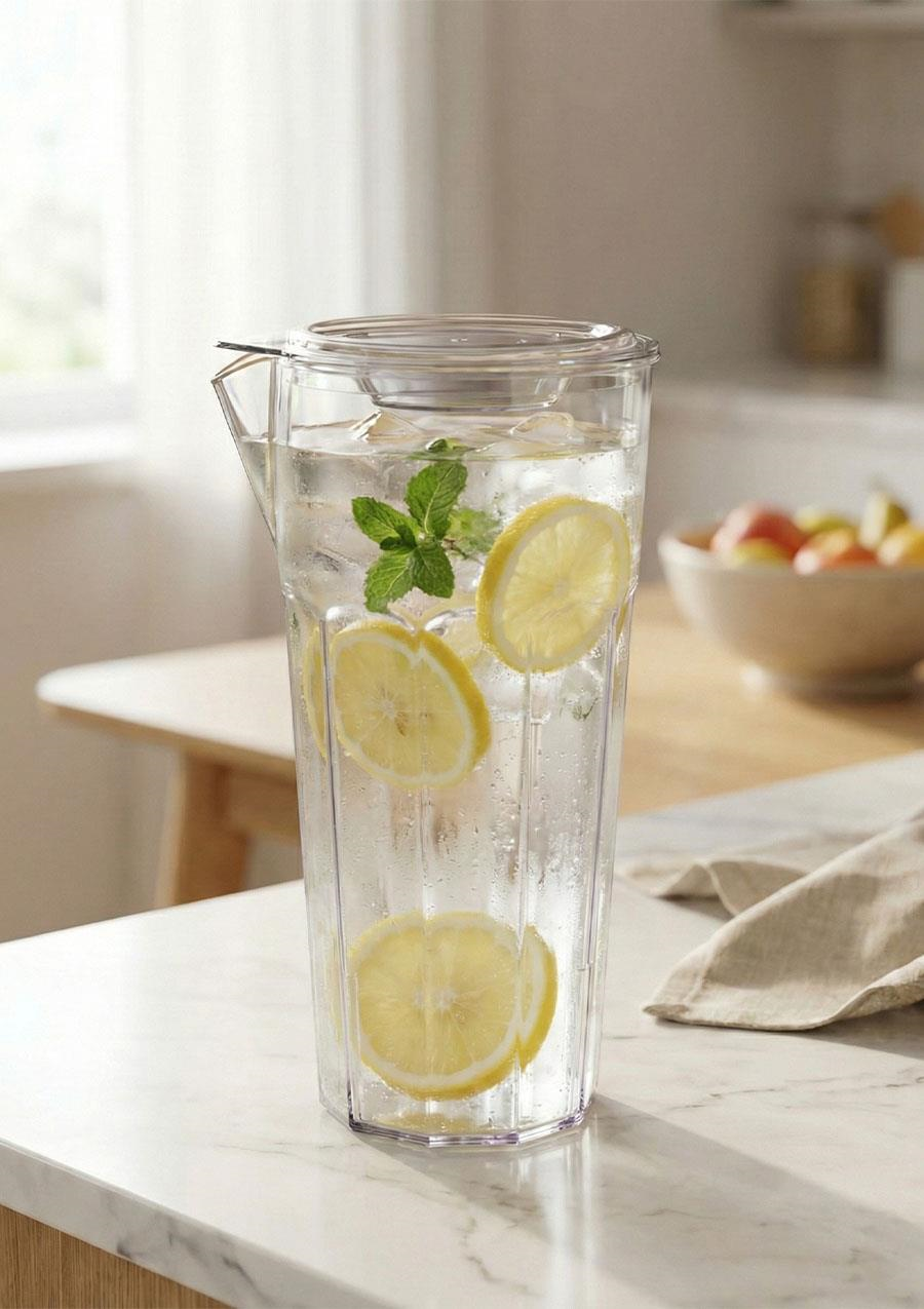 Başucu Kristal Sürahi Kulpsuz - 1.2 Litre