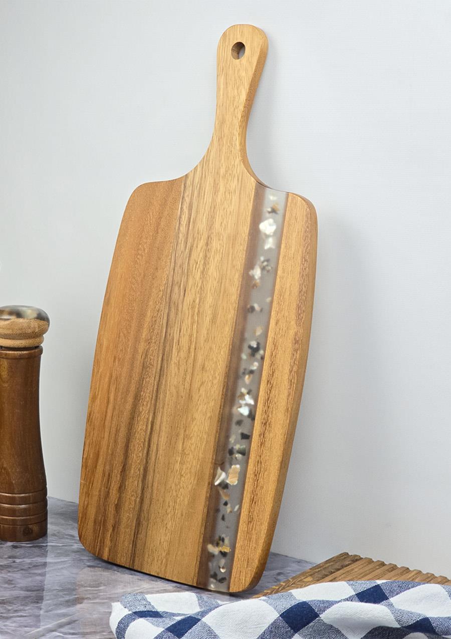 2li Akasya Kesme Tahtası Takımı - Dikdörtgen Kesim Tahtası Seti - 45 + 40 CM, 2 Parça