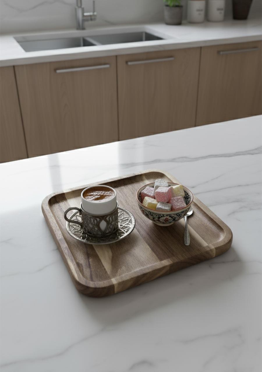 Akasya Sunumluk - Sunum Tabağı 20x20 CM