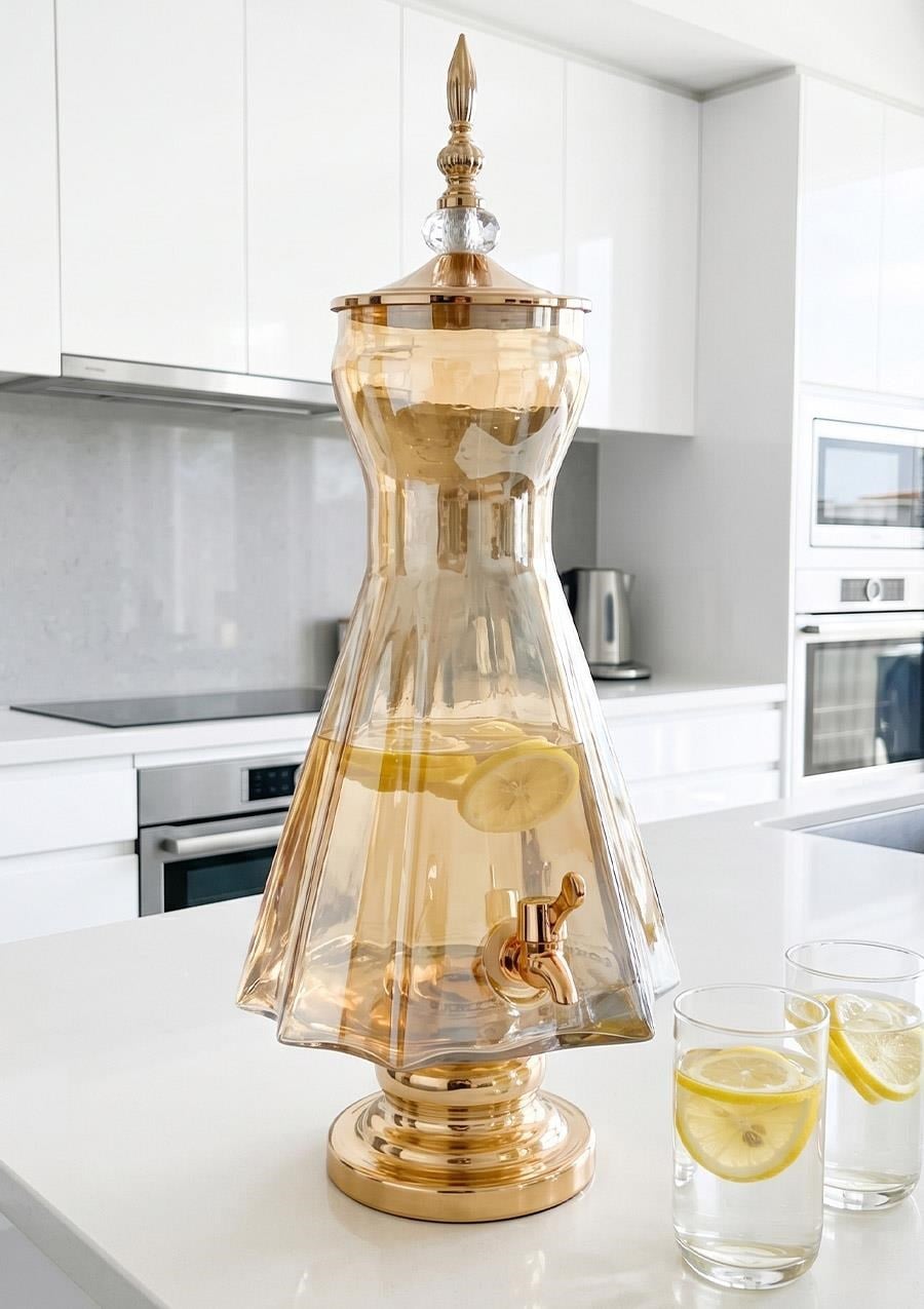 Cam Sebil - Yağlık, Şerbetlik, Sürahi - 6 Litre, 50 CM-3