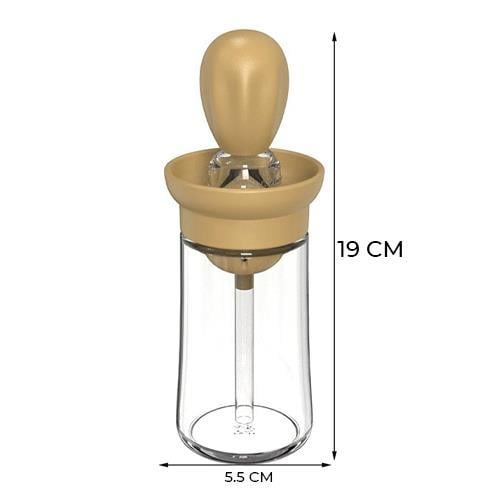 Cam Yağlık Silikon Hazneli Fırçalı Yağlık Yağ Fırçası 180 ml