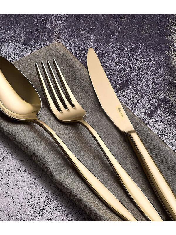 Çatal Kaşık Bıçak Seti 36 Parça Vizyon Gold Servis Takımı 