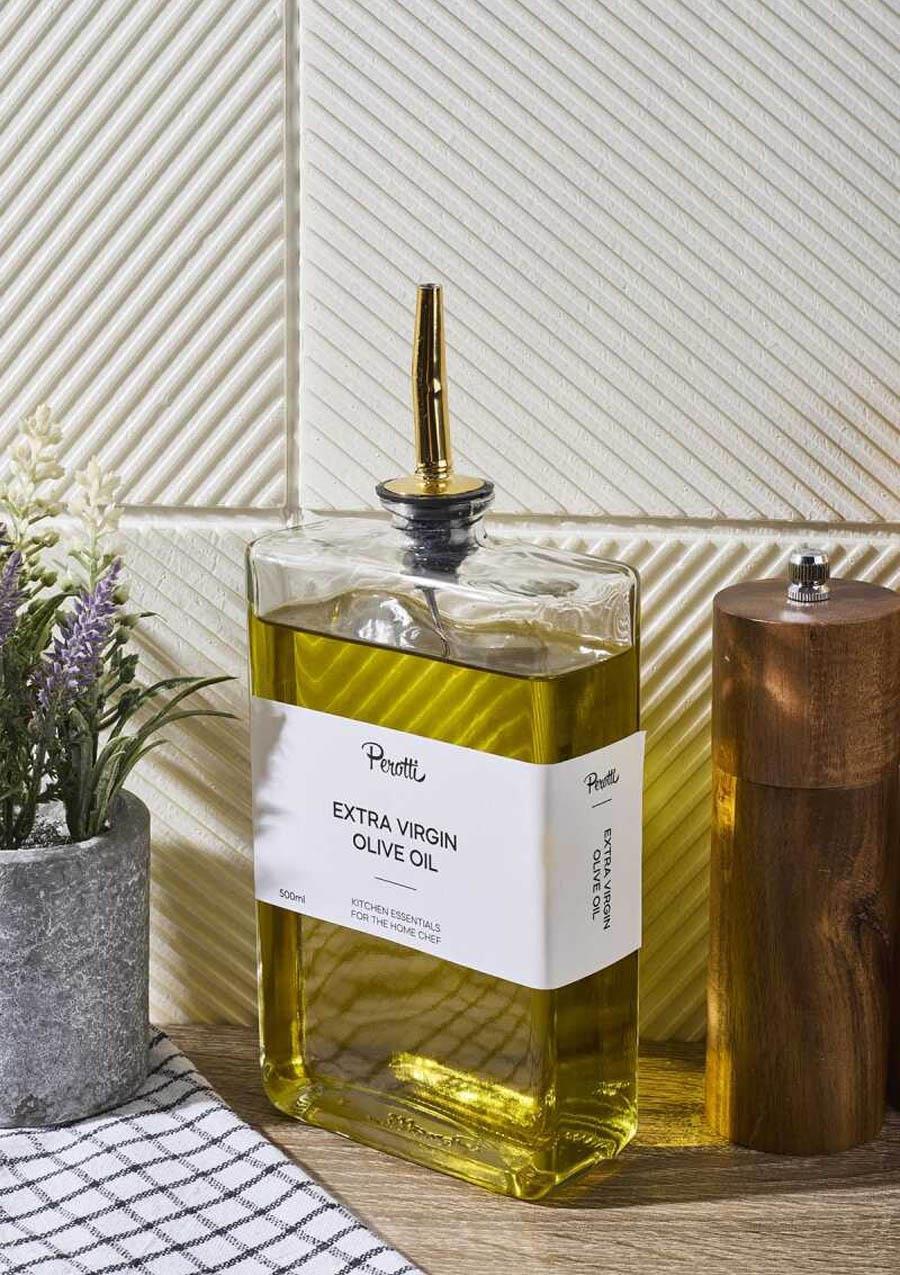 Cam Yağdanlık - Sosluk, Sirkelik - Gold Başlık - 500 ML