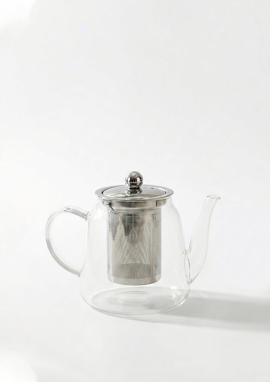 Corbeen Borosilikat Cam Demlik - 1 Litre, Düz
