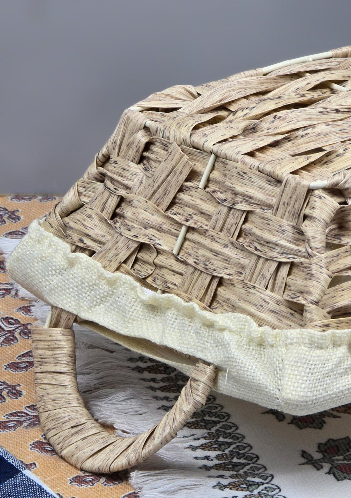 Hasır Ekmek Sepeti - Sofra Ekmek Selesi   - Ekmek Koyma Sepeti - Krem Ekmeklik