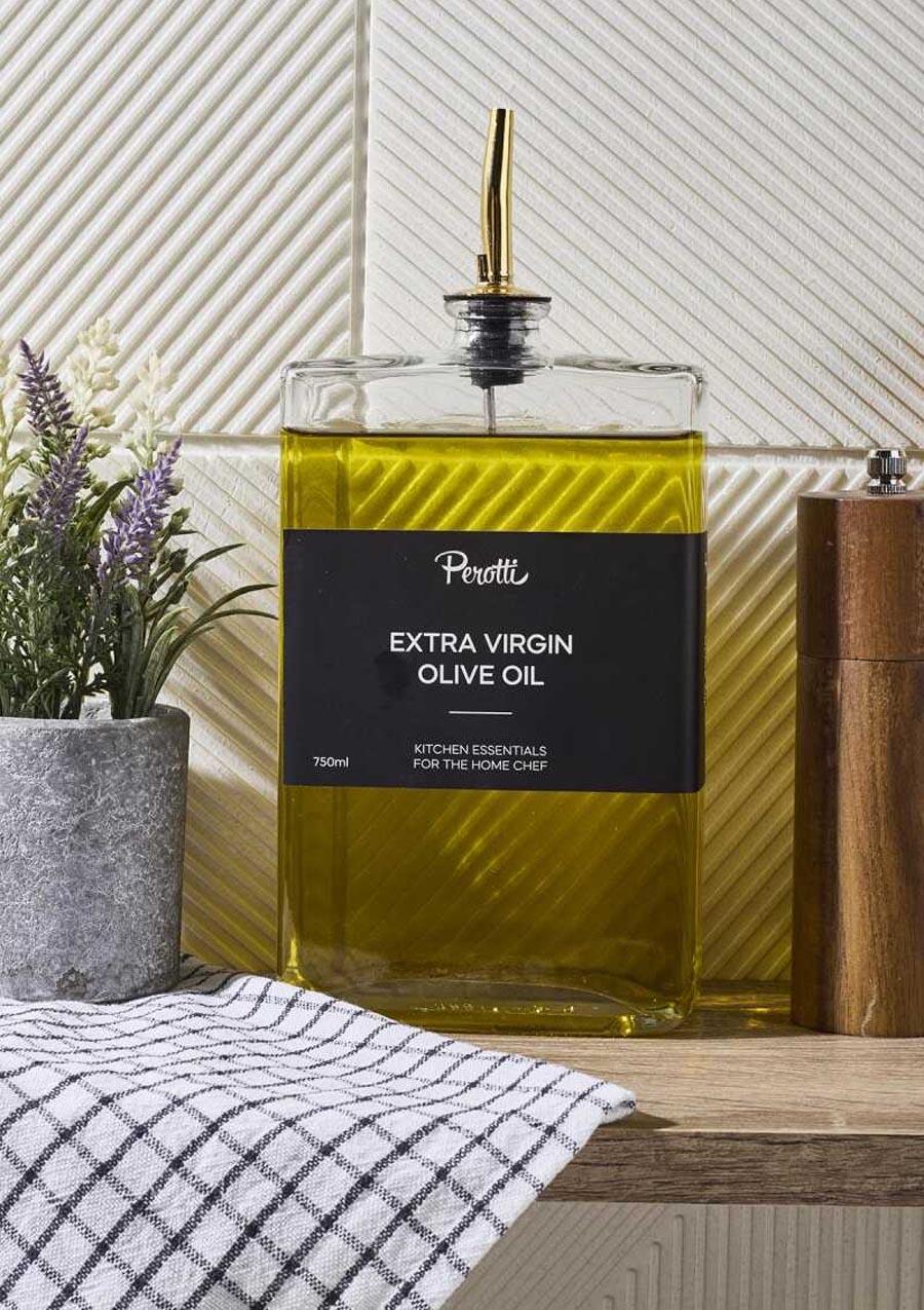 Cam Yağdanlık - Sosluk, Sirkelik - Gold Başlık - 750 ML