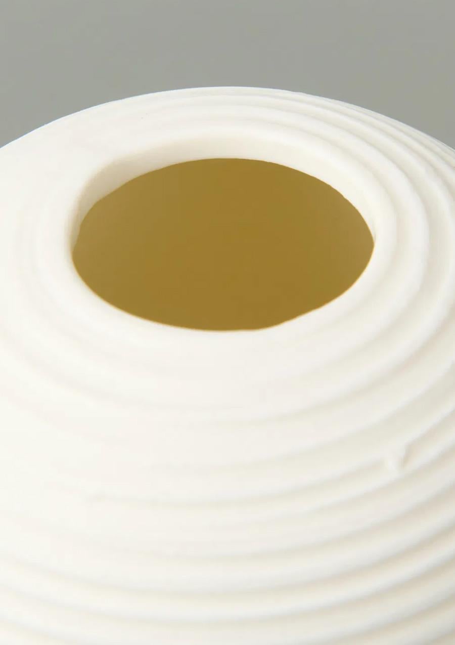 Fiona Seramik Vazo Oval, Beyaz 25 CM