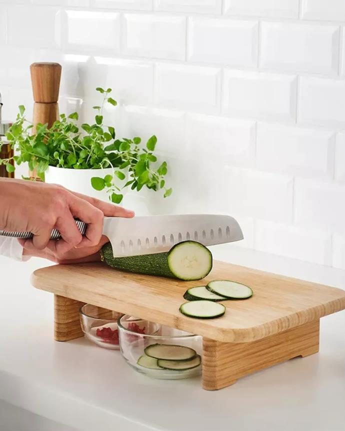 Bambu Kesim Tahtası - Ayaklı Kesme Tahtası - Dikdörtgen